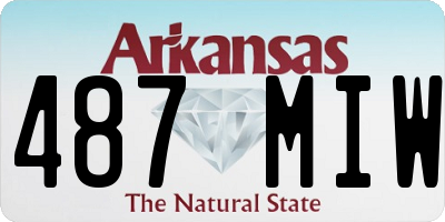AR license plate 487MIW