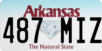AR license plate 487MIZ