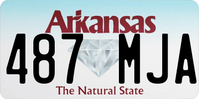 AR license plate 487MJA