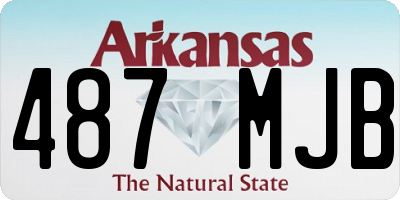 AR license plate 487MJB