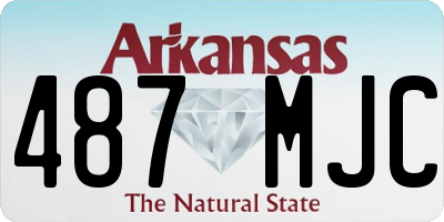 AR license plate 487MJC