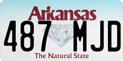 AR license plate 487MJD