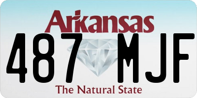 AR license plate 487MJF