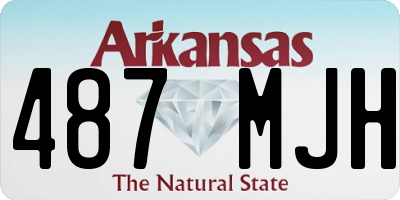 AR license plate 487MJH