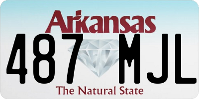 AR license plate 487MJL