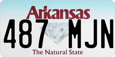 AR license plate 487MJN