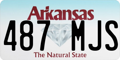 AR license plate 487MJS