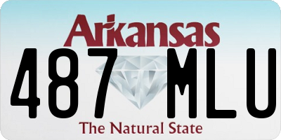 AR license plate 487MLU