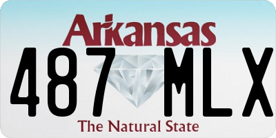 AR license plate 487MLX