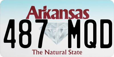 AR license plate 487MQD