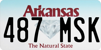 AR license plate 487MSK