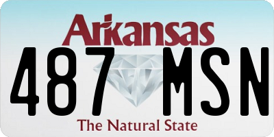 AR license plate 487MSN