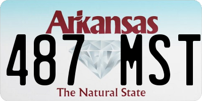 AR license plate 487MST