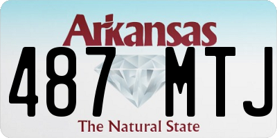 AR license plate 487MTJ