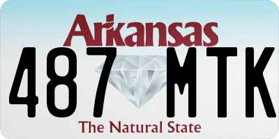 AR license plate 487MTK