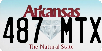AR license plate 487MTX