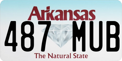 AR license plate 487MUB