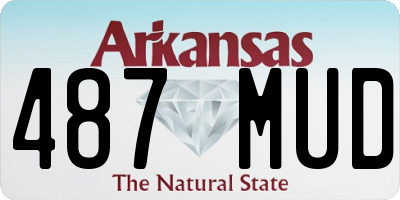 AR license plate 487MUD