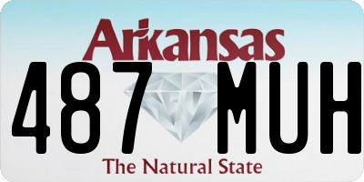 AR license plate 487MUH