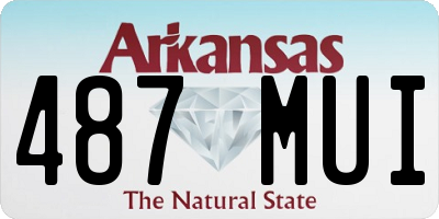 AR license plate 487MUI