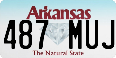 AR license plate 487MUJ