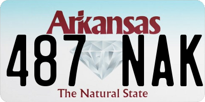 AR license plate 487NAK