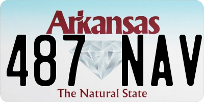 AR license plate 487NAV