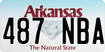 AR license plate 487NBA