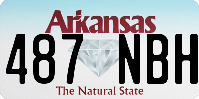AR license plate 487NBH