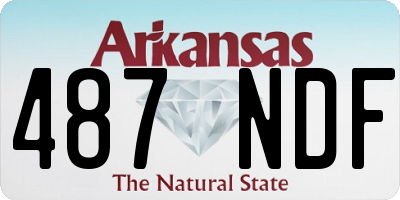 AR license plate 487NDF