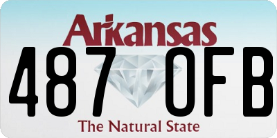 AR license plate 487OFB
