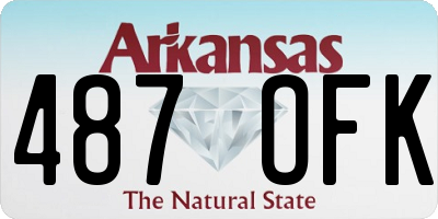 AR license plate 487OFK