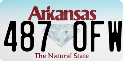 AR license plate 487OFW