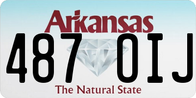 AR license plate 487OIJ