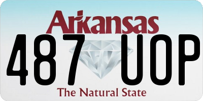 AR license plate 487UOP