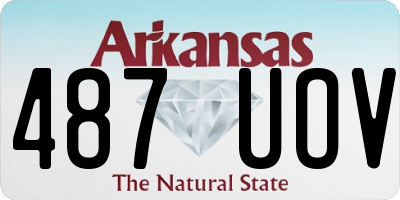 AR license plate 487UOV