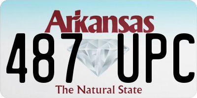 AR license plate 487UPC
