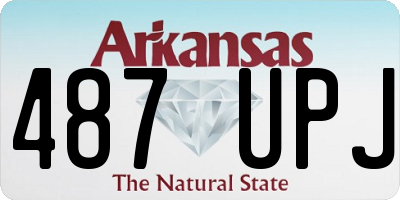 AR license plate 487UPJ