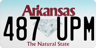 AR license plate 487UPM