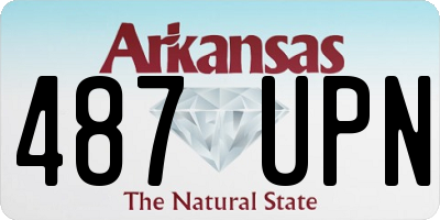 AR license plate 487UPN