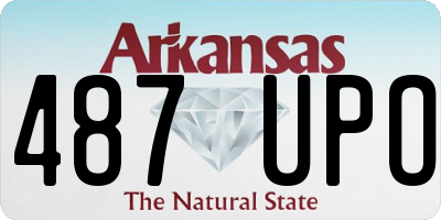 AR license plate 487UPO