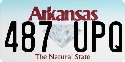 AR license plate 487UPQ