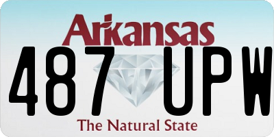 AR license plate 487UPW