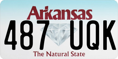 AR license plate 487UQK