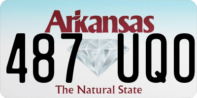 AR license plate 487UQO