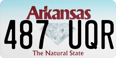 AR license plate 487UQR