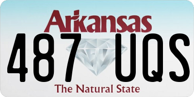 AR license plate 487UQS