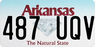 AR license plate 487UQV