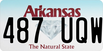 AR license plate 487UQW
