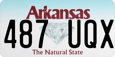 AR license plate 487UQX